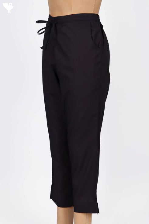 Cambric Cotton Pants In Black